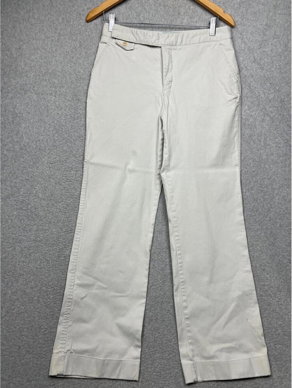 Eddie Bauer Camo Fit Straight Leg Chino Pants Womens 8 Cotton Casual Work Office